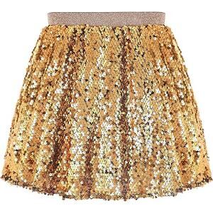 Flofallzique Girls Sequin Skirts Glitter Sparkle Skirt Toddler Tutu - 7